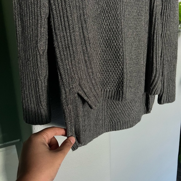 Madewell Gray Knit Ribbed Sweater - Picture 3 of 7